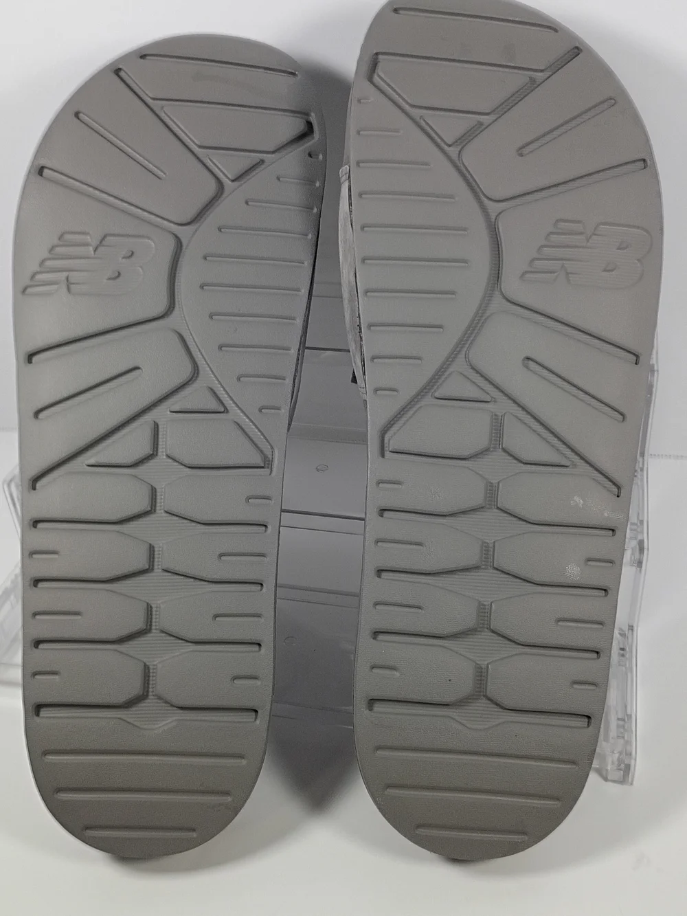 New Balance slide sandals with suede gray straps Sz:16 Men's